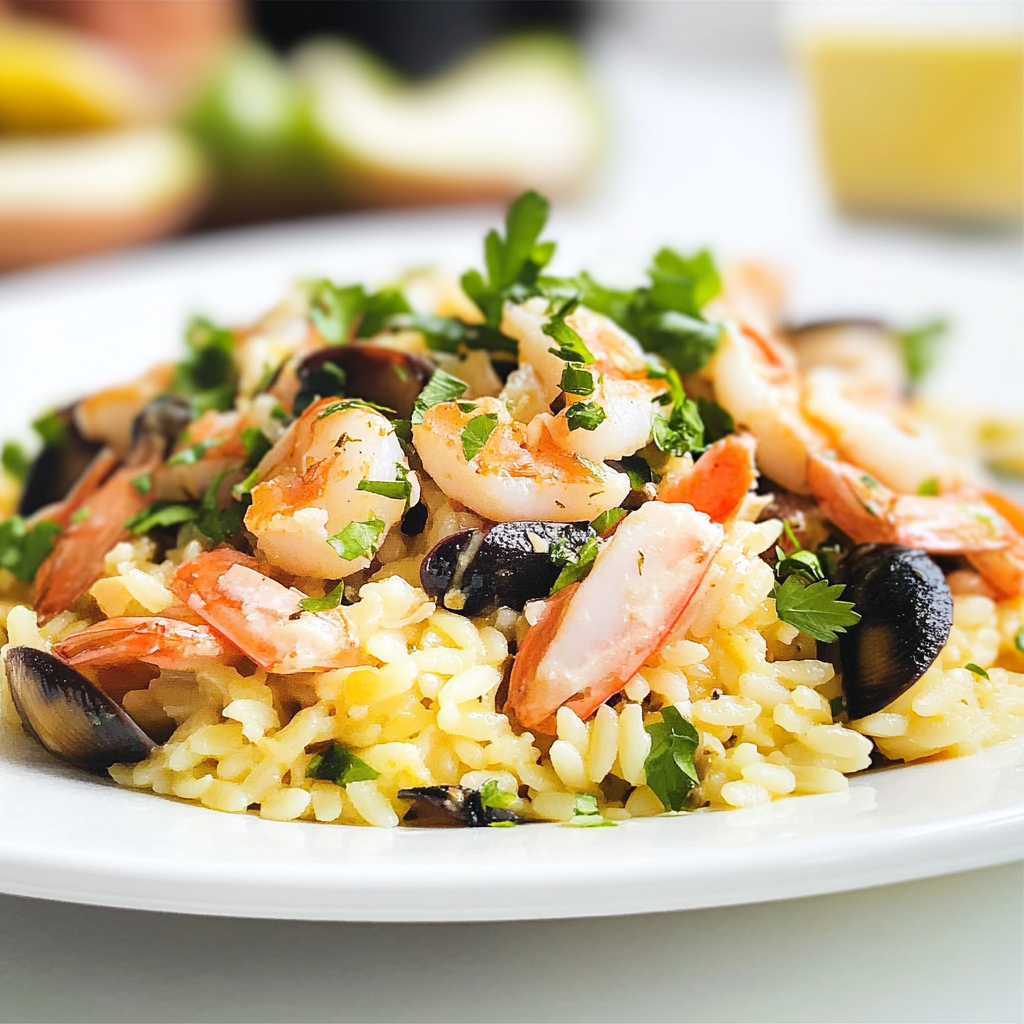Recipe preparation for Australian Summer Seafood Risotto