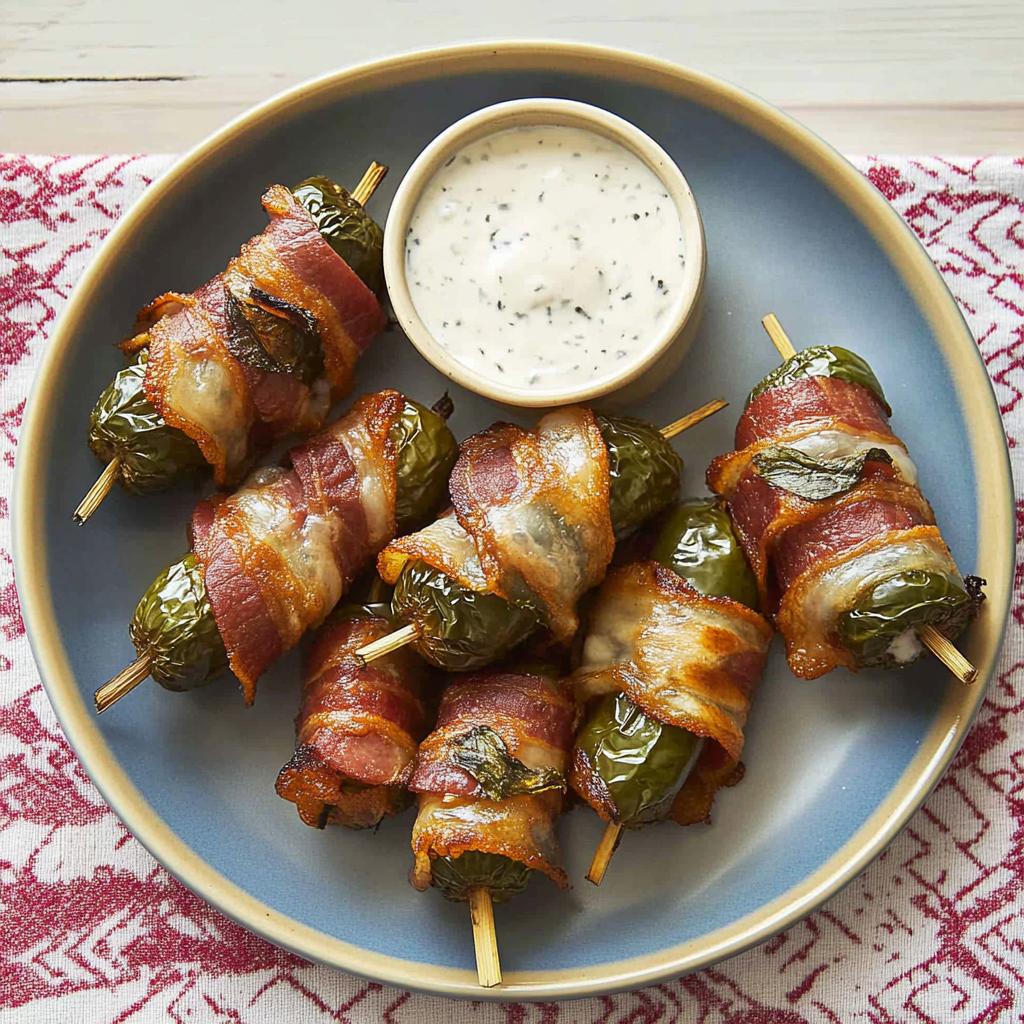 Recipe preparation for Bacon-Wrapped Stuffed Jalape帽os