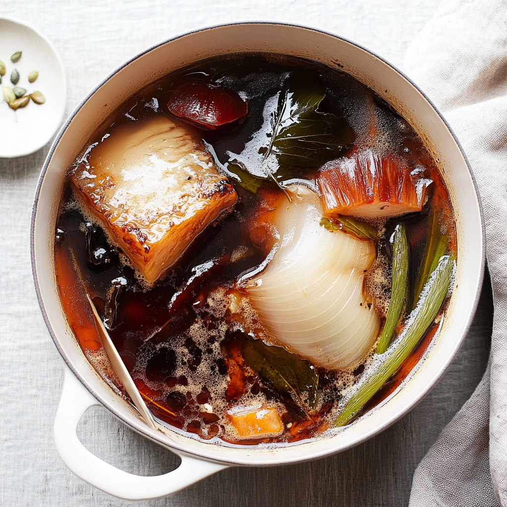 Recipe preparation for Bone Marrow Consommé