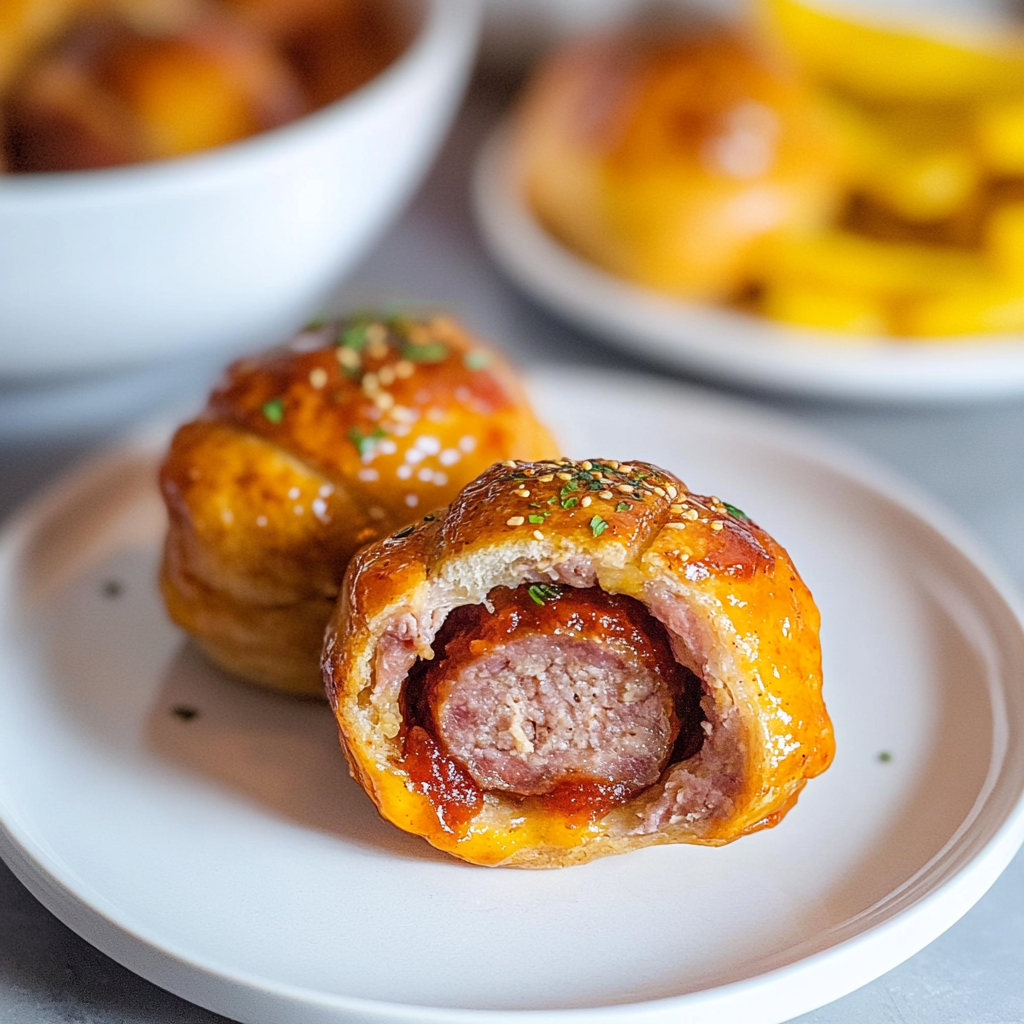 Recipe preparation for Kilted Sausage Bites