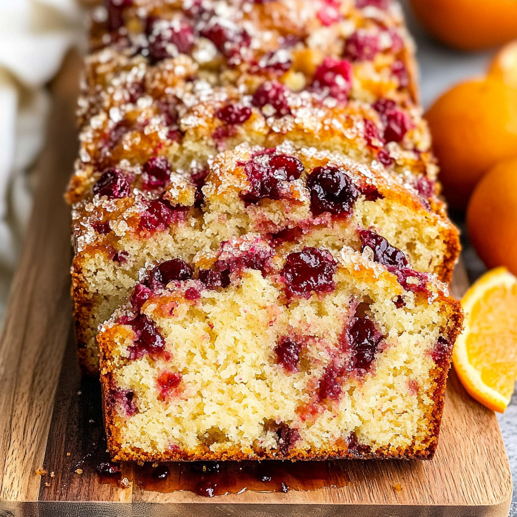 Recipe preparation for Cranberry Orange Loaf with Glaze