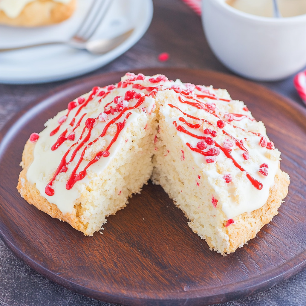 Recipe preparation for White Chocolate Peppermint Scones