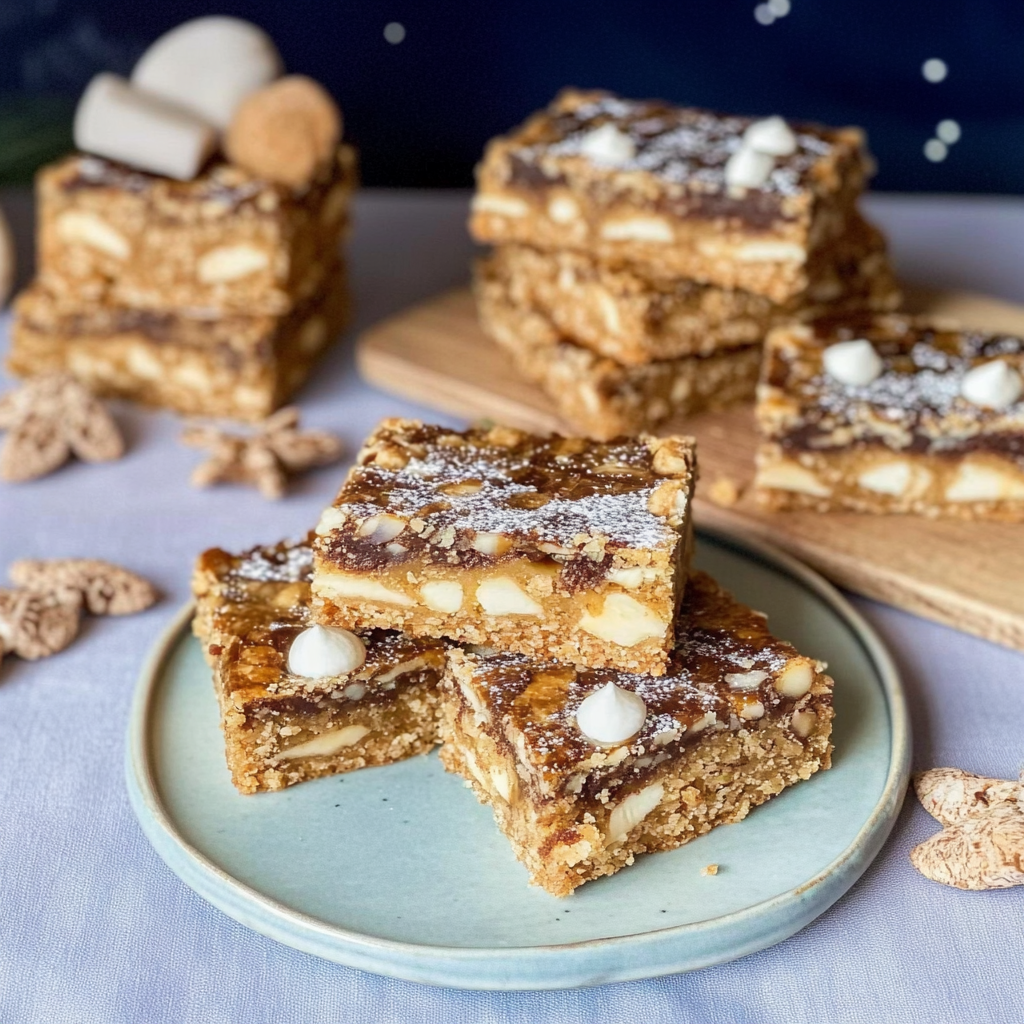 Recipe preparation for Gingerbread Toffee Cookie Bars