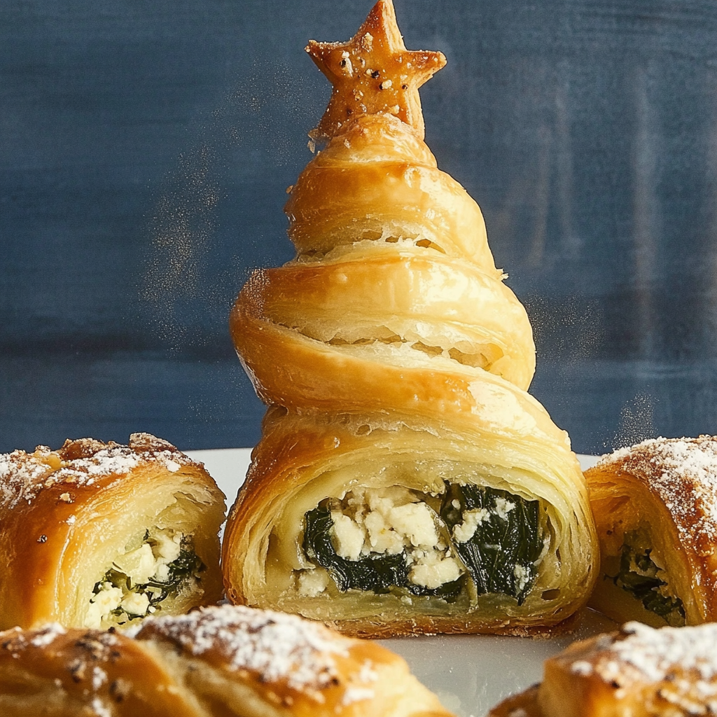 Recipe preparation for Festive Spinach Artichoke Crescent Stars