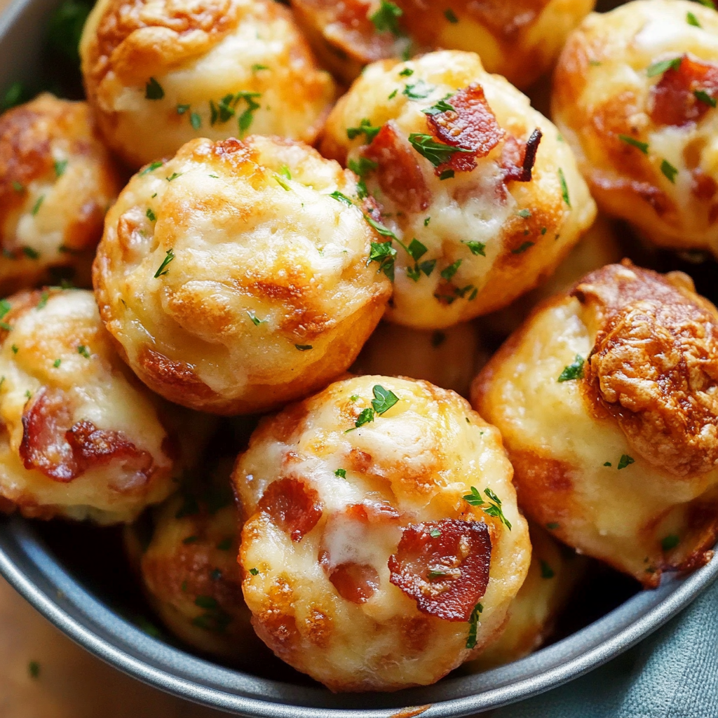 Recipe preparation for Cheddar Bacon Breakfast Muffins