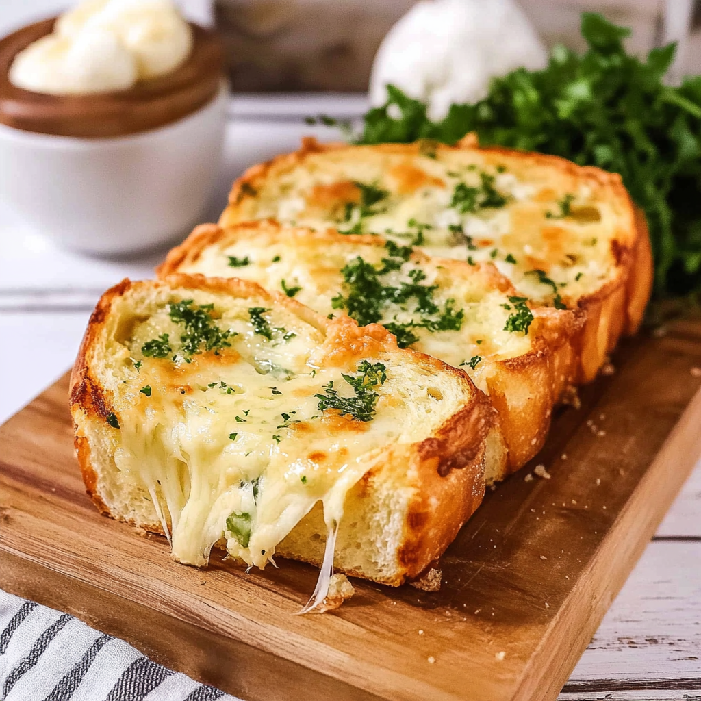 Recipe preparation for Cheesy Texas Toast