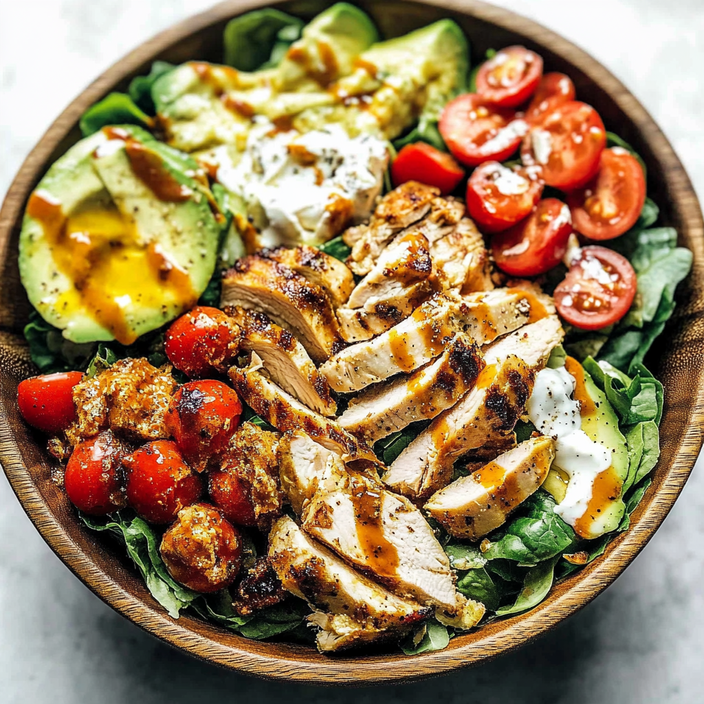 Recipe preparation for Paleo Grilled Chicken Cobb Salad