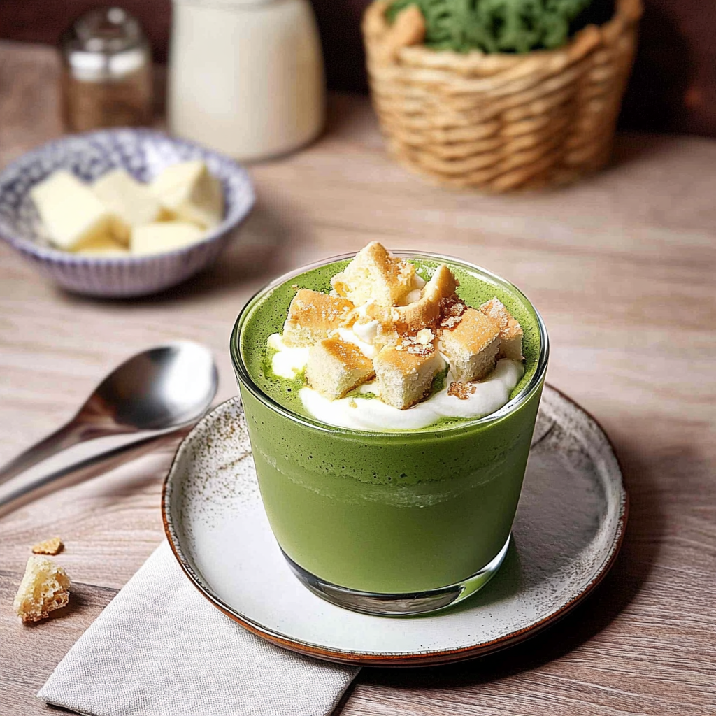 Recipe preparation for Matcha Pudding