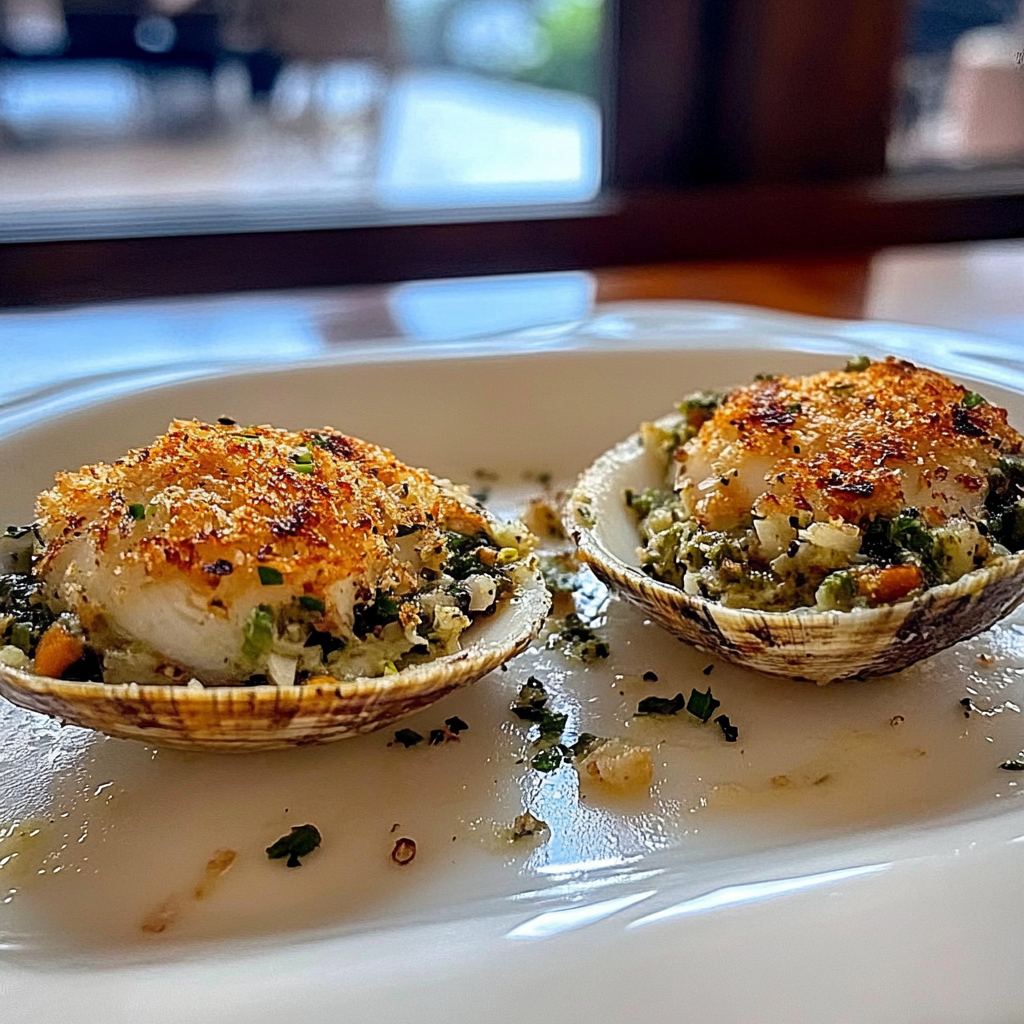 Recipe preparation for Baked Clams Oreganata