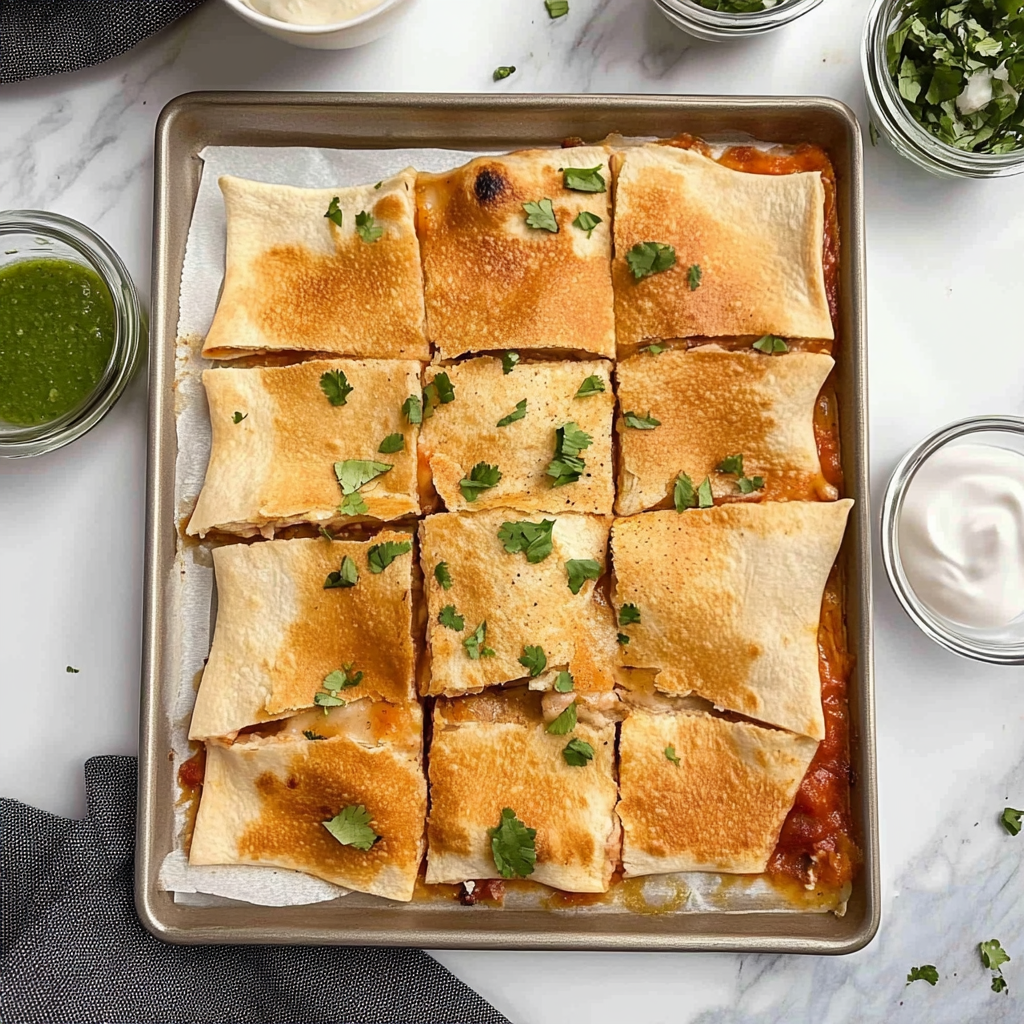 Recipe preparation for Quesadilla Bake