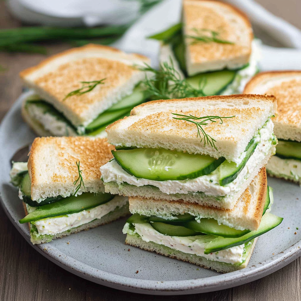 Recipe preparation for Cucumber Sandwiches