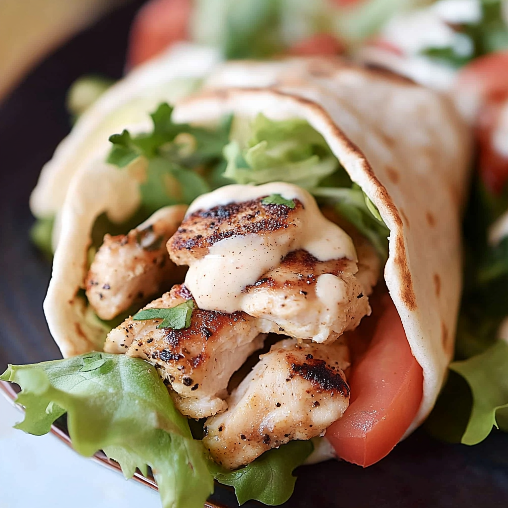 Recipe preparation for Lemon Pepper Chicken Wraps