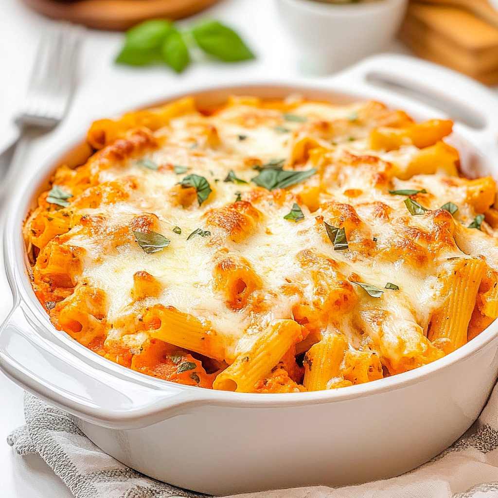 Recipe preparation for Chicken Baked Ziti