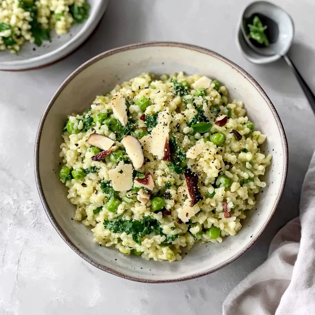 Recipe preparation for Spring Risotto With Leeks
