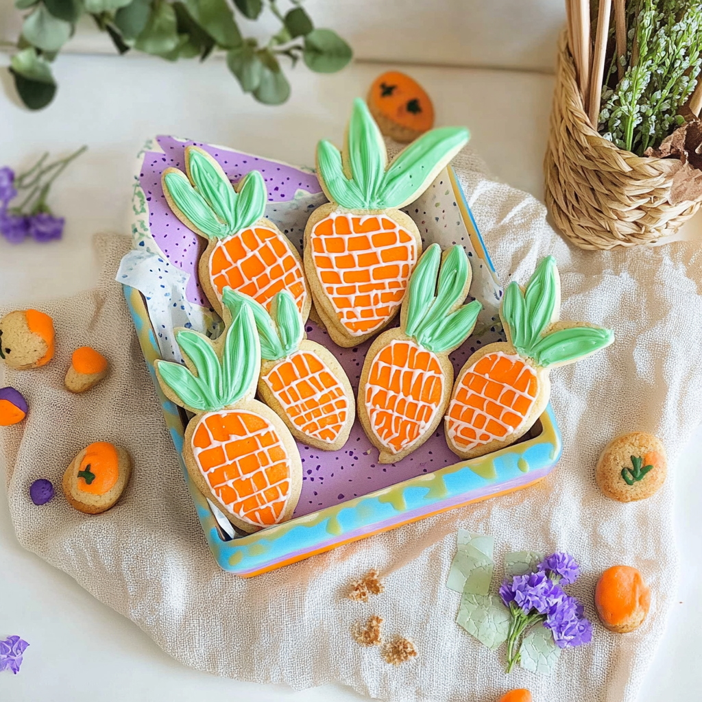 Recipe preparation for Carrot Shaped Sugar Cookies