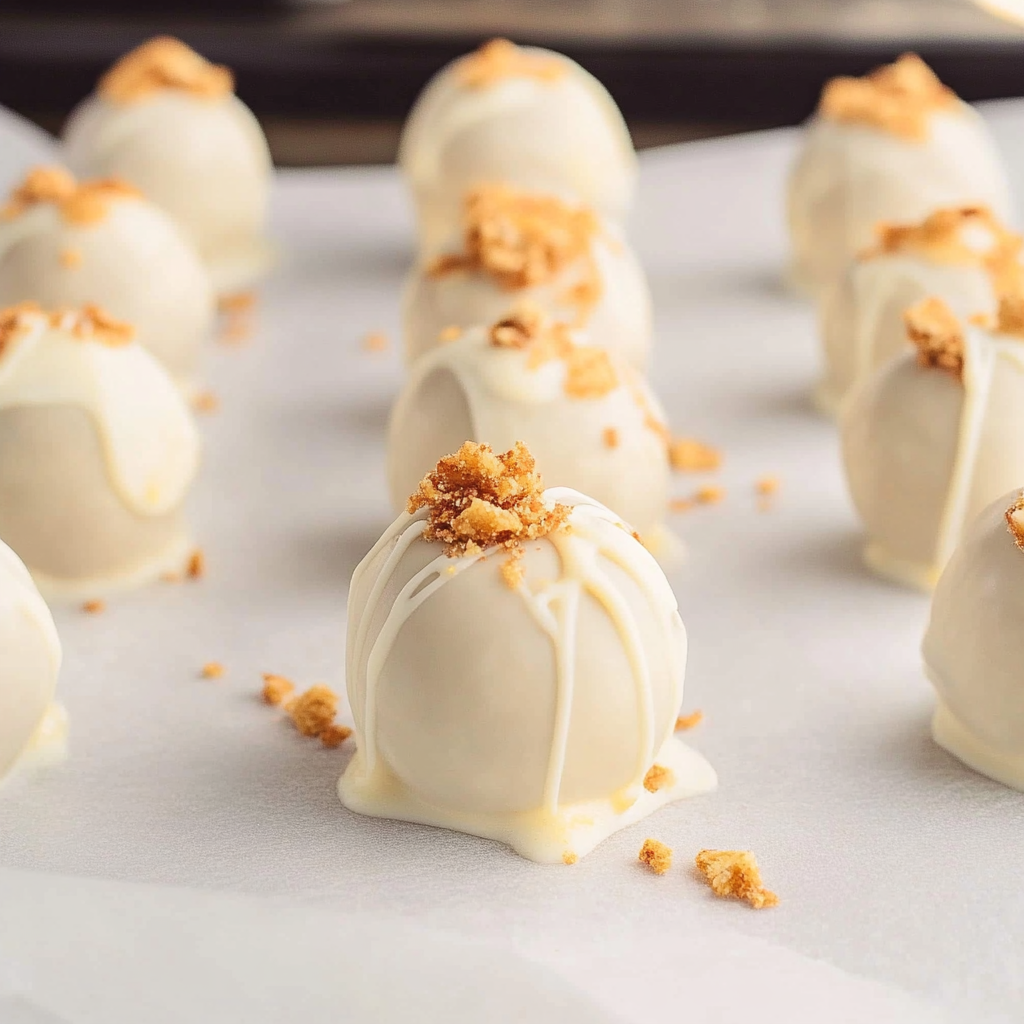 Recipe preparation for Banana Pudding Easter Truffles