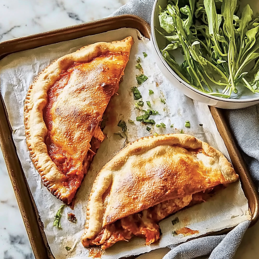 Recipe preparation for BBQ Chicken Calzone