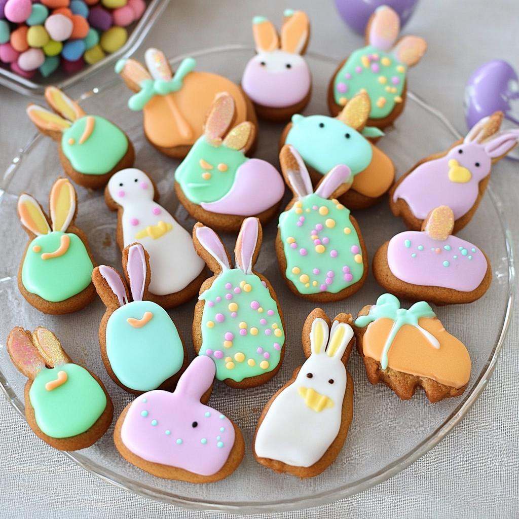 Recipe preparation for Iced Bunny Cookie Pops