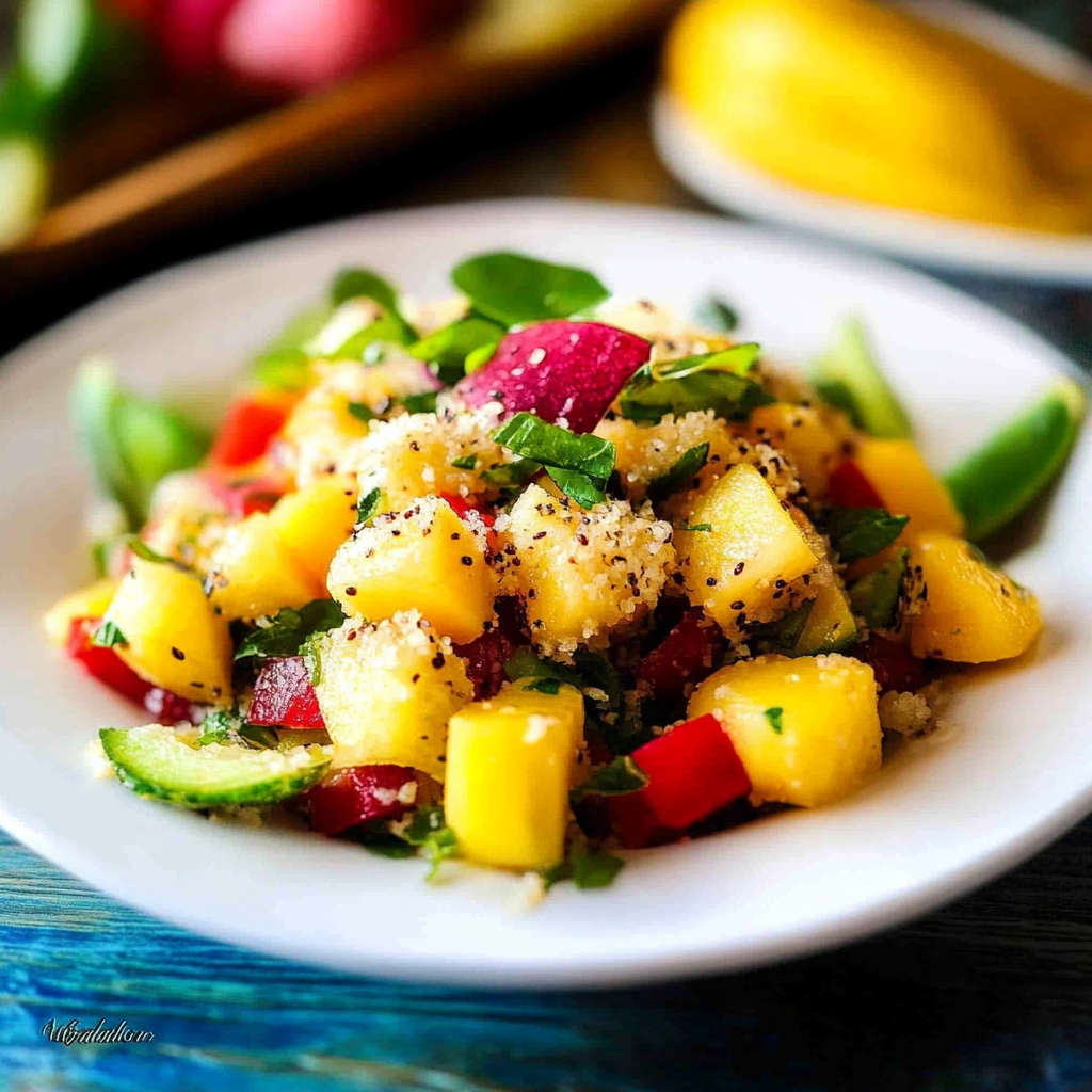 Recipe preparation for Pineapple And Mango Salad